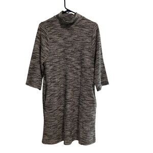 Sunday in Brooklyn Marled Sweater Dress Black/White